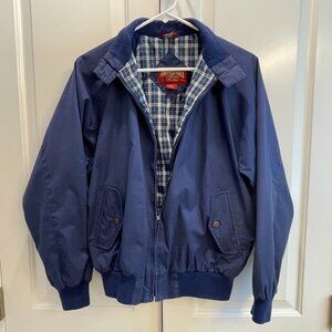 VGUC American Eagle Vntg 90's Jacket, Navy w/Plaid Lining, Pockets, Zipper, Sm